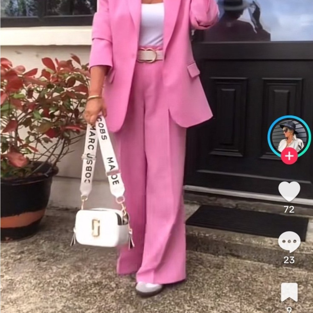 Zara Vibrant Pink Jacket With Pants - Picture 4 of 11